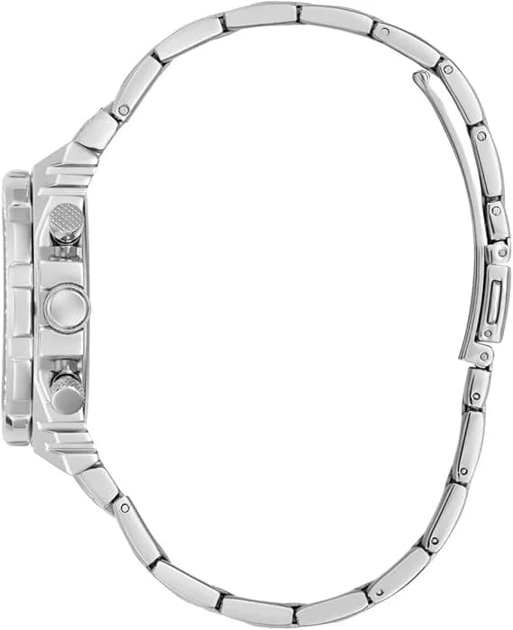 Montre Guess Fusion GW0552L1 femme argentée, bracelet maillons acier vue 3