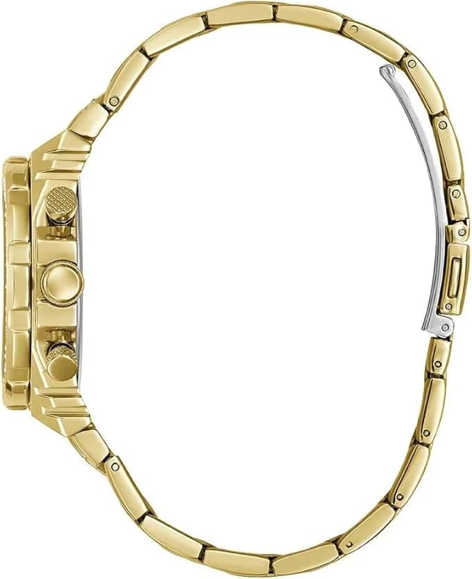 Montre Guess Fusion GW0552L2 femme dorée, bracelet maillons acier vue 3