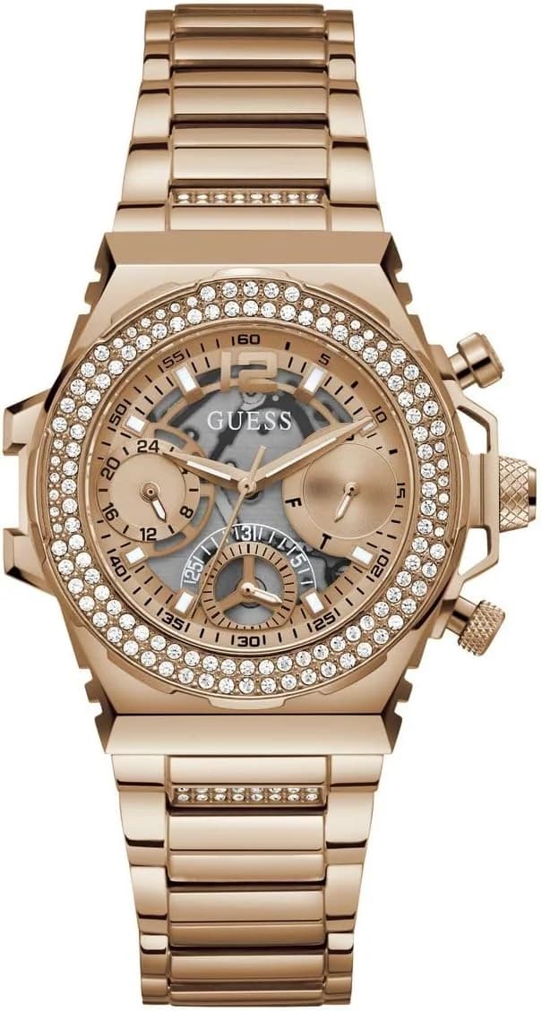 Guess Fusion GW0552L3 women's rose gold watch, maillons acier bracelet