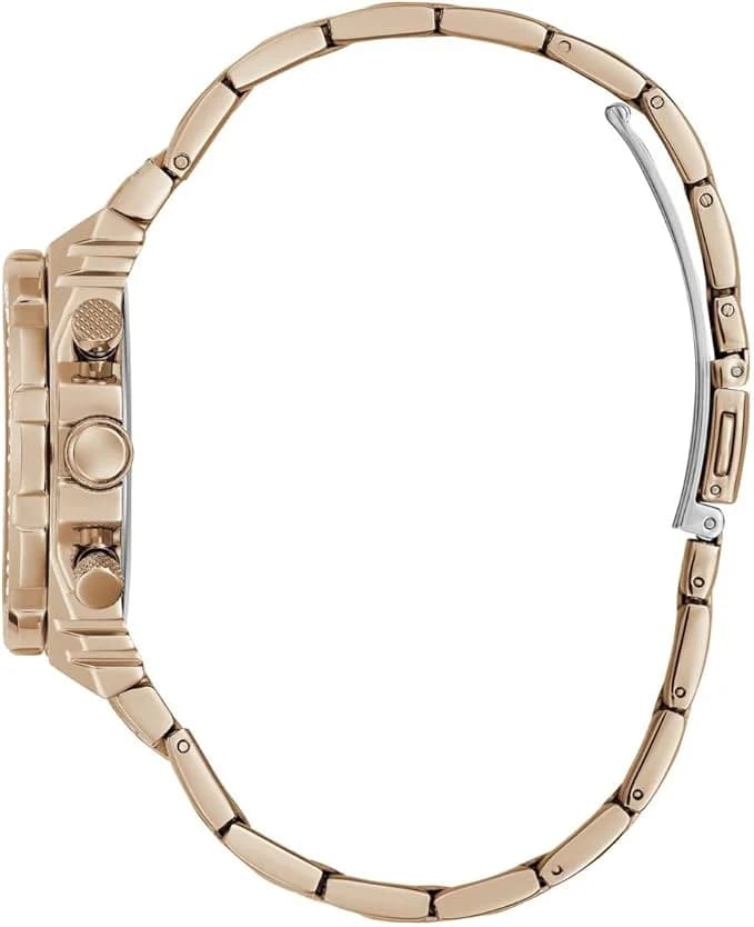 Gros plan sur le cadran or rose de la Guess GW0552L3