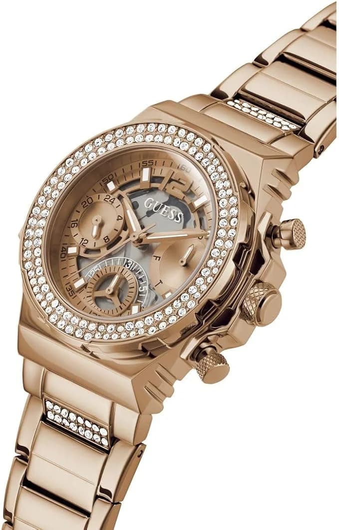 Guess GW0552L3 vue de côté, bracelet acier
