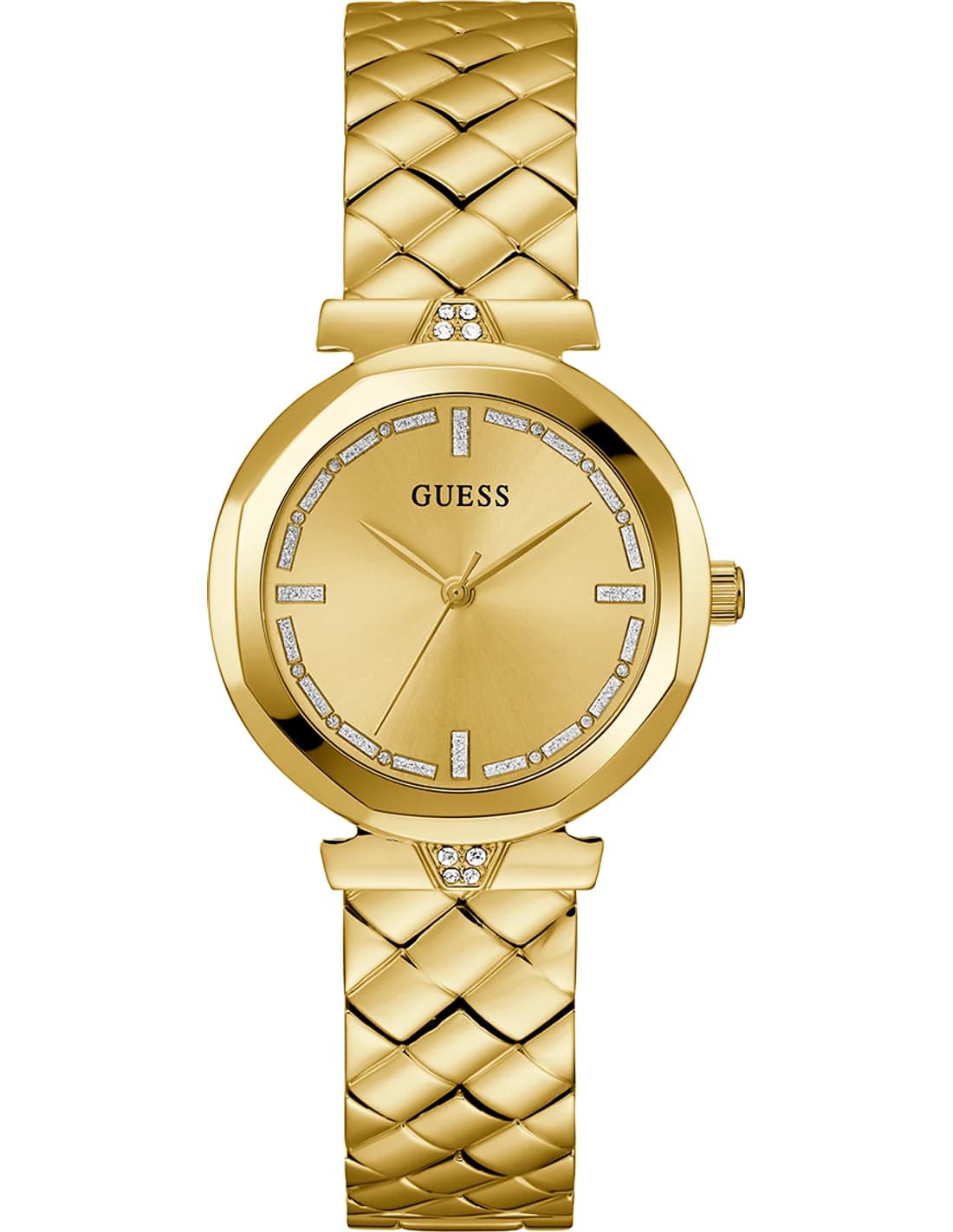 Guess GW0613L2 vue de côté, bracelet acier