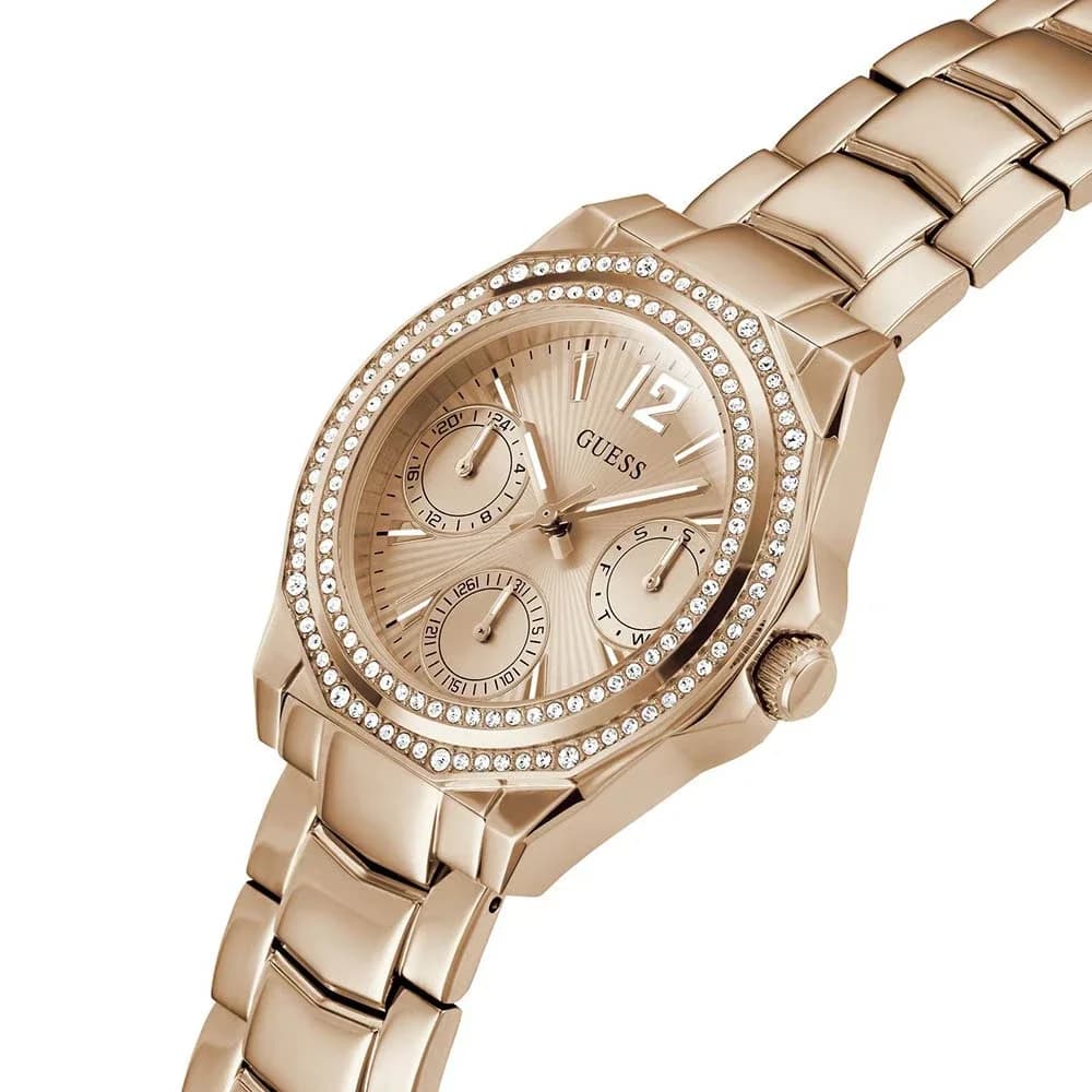 Guess GW0685L3 vue de côté, bracelet acier