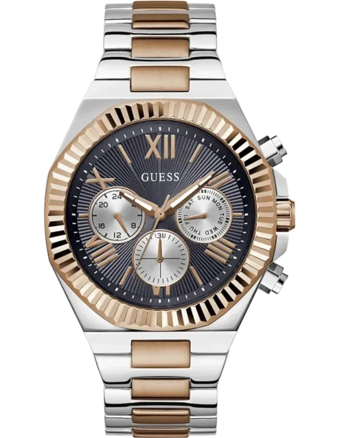 Guess GW0703G4 vue de côté, bracelet acier
