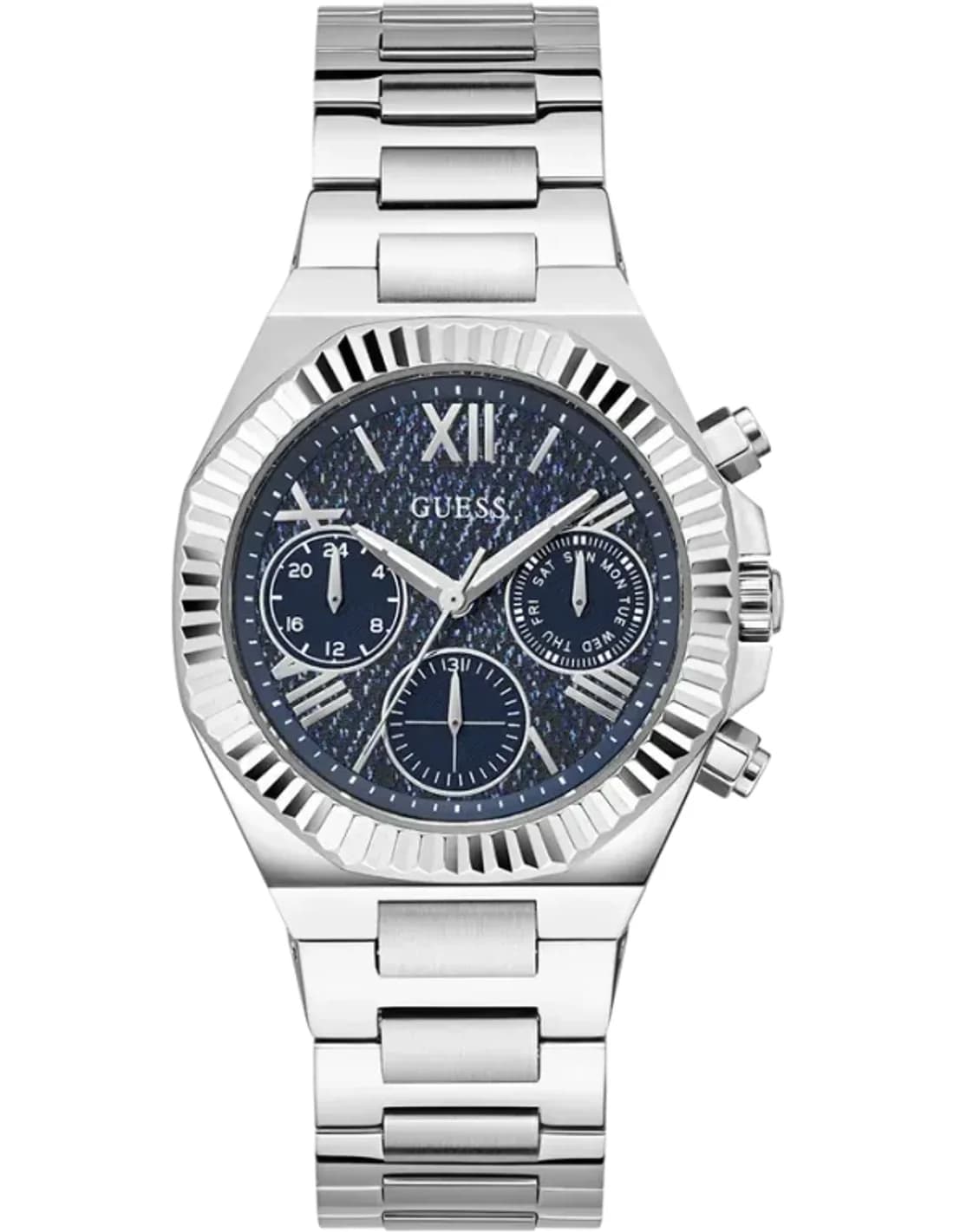 Guess GW0769L1 vue de côté, bracelet acier