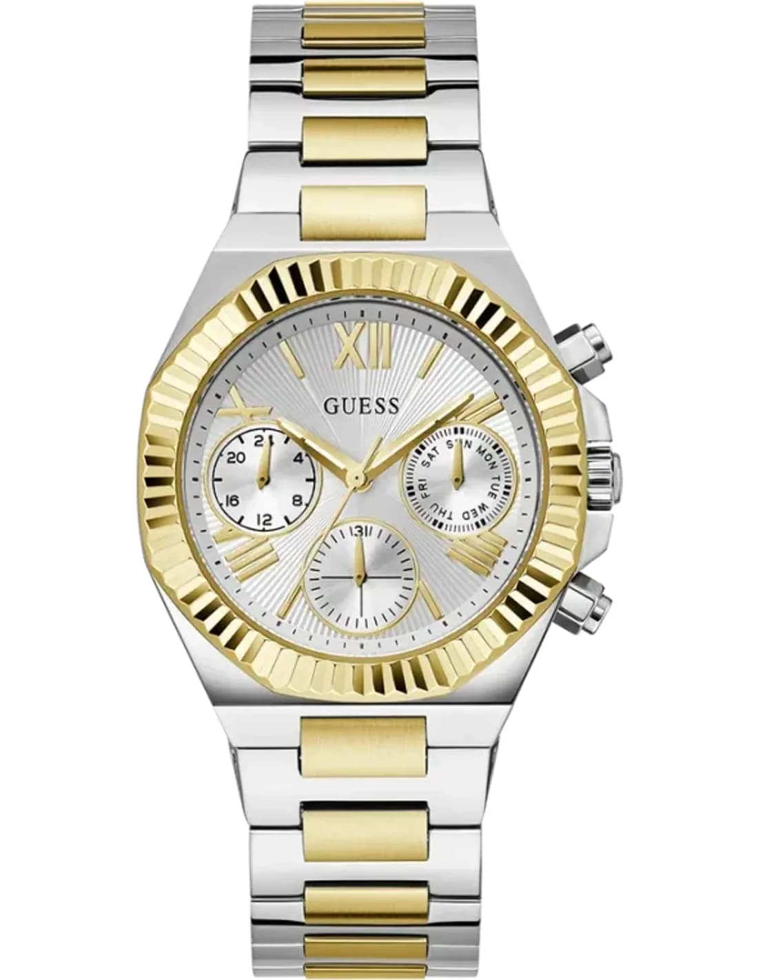 Guess GW0769L3 vue de côté, bracelet acier