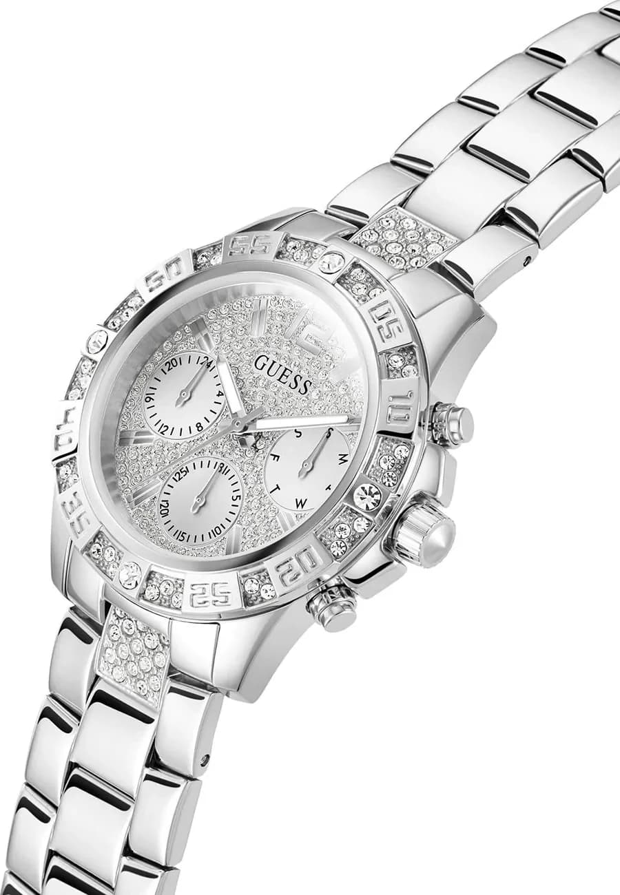 Montre Femme Guess Majesty GW0771L1 Acier Argenté et Cristaux Scintillants vue 3