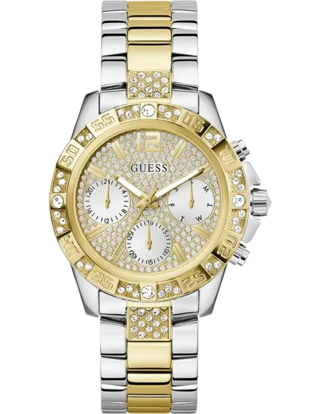 Guess GW0771L3 vue de côté, bracelet acier