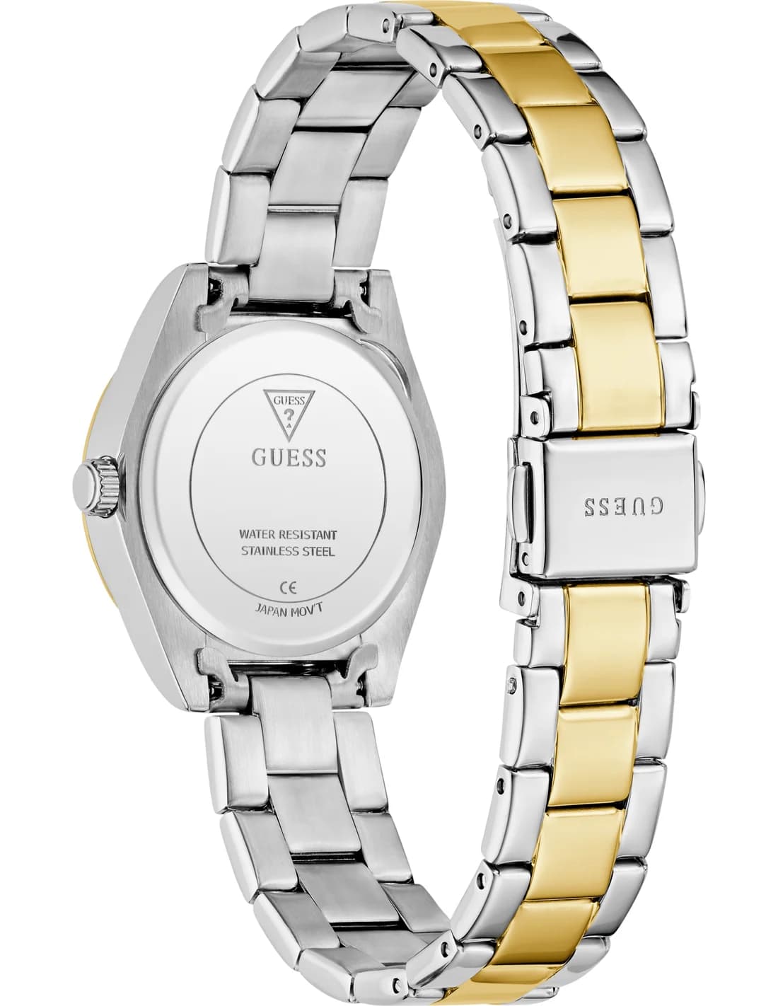 Montre Femme Guess Mini Luna GW0841L8 cadran rouge bracelet acier vue 4