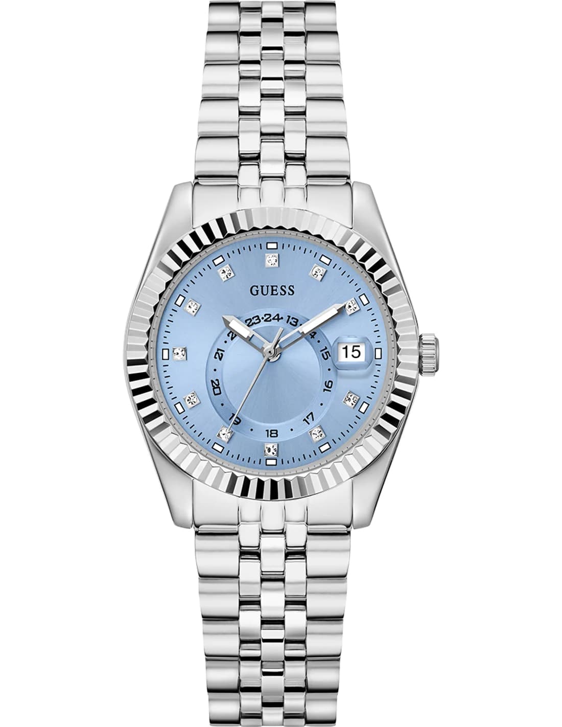 Guess GW0936L1 vue de côté, bracelet acier