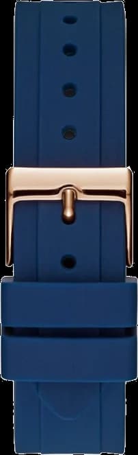 Guess W0562L3 Catalina Blue Silicone and Rose Gold Steel Women's Watch vue 4