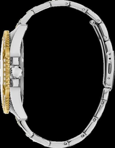 Gros plan sur le cadran argent de la Guess GW0033L4