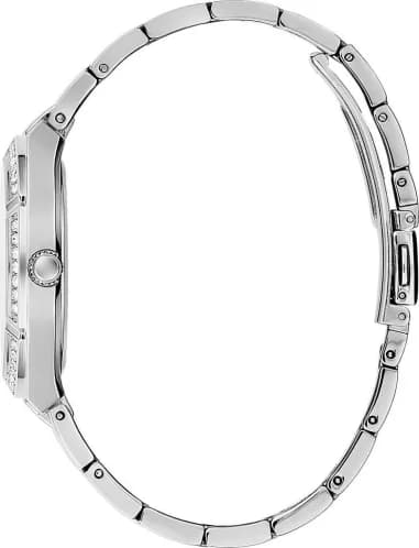 Montre Femme Guess Cosmo GW0033L7 bracelet acier argenté cadran turquoise vue 3