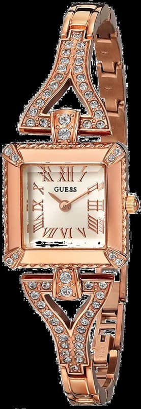 Montre Femme Guess Dress W0137L3 Bracelet fin or rose et strassé