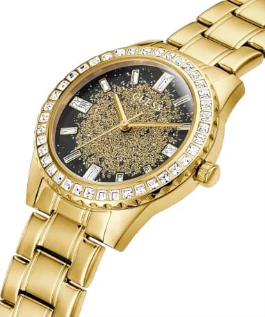 Gros plan sur le cadran bicolore de la Guess GW0405L2