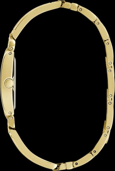 Montre Femme Guess GW0668L2 Boîtier Carré Acier Doré et Cristaux vue 3