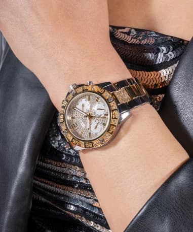 Guess Majesty GW0771L3 Two-Tone Stainless Steel and Crystal Women's Watch vue 6