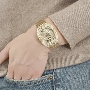 Montre Guess GW0104L2 femme détail cadran or