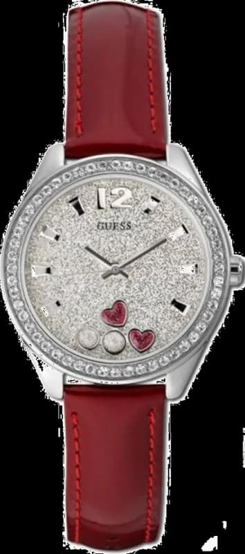 Montre Femme Guess Red Glitter Heart W0117L2