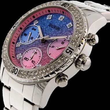 Montre Guess W0774L1 femme détail cadran bicolore