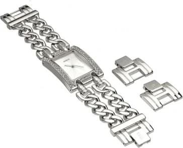 Montre Femme Guess W95088L1 Heavy Metal Argentée Strass vue 2