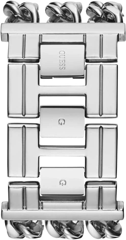 Gros plan sur le cadran gris de la Guess W1275L1