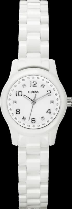 Montre Guess Femme Micro Mini Blanche W65022L1 Bracelet En Polycarbonate