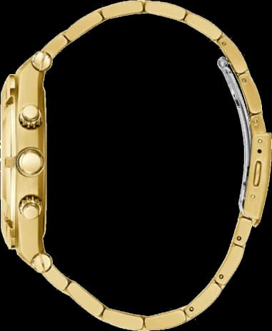 Guess GW0260G2 Gold-Tone Steel Watch with Black Dial 44mm vue 2