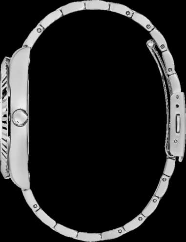 Gros plan sur le cadran argent de la Guess GW0265G6