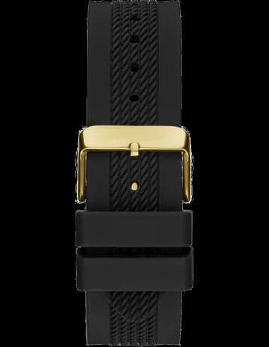 Gros plan sur le cadran noir de la Guess GW0051G2