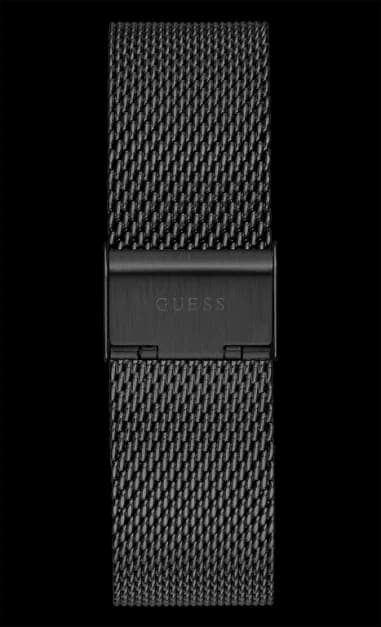 Montre Homme Guess GW0368G3 bracelet maille en acier noir cadran noir vue 6