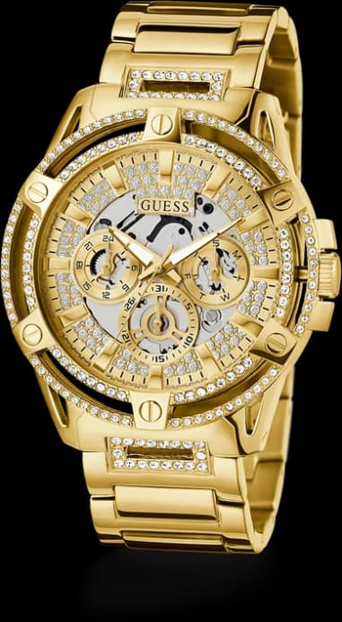 Montre Guess GW0497G2 homme détail cadran or