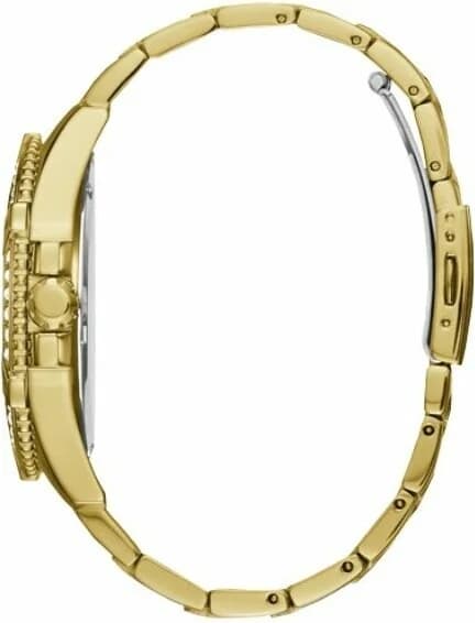 Gros plan sur le cadran or de la Guess W0799G2