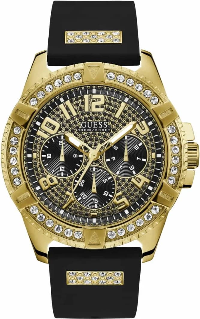 Guess W1132G1 vue de côté, bracelet silicone