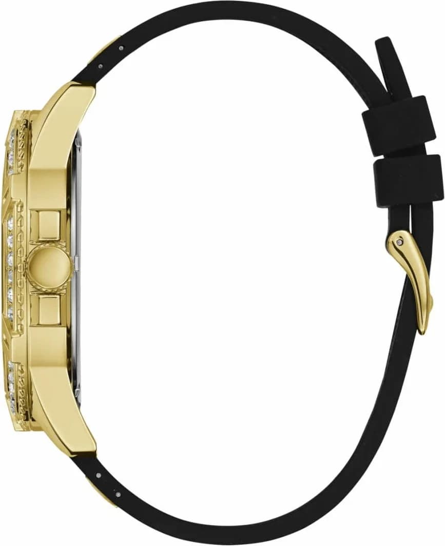 Gros plan sur le cadran or de la Guess W1132G1