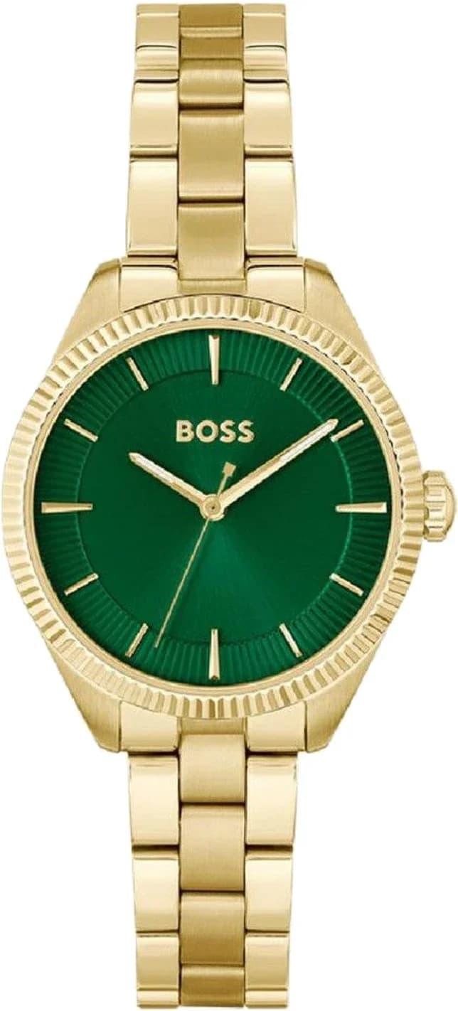 Montre Hugo Boss 1502729 femme cadran vert bracelet acier