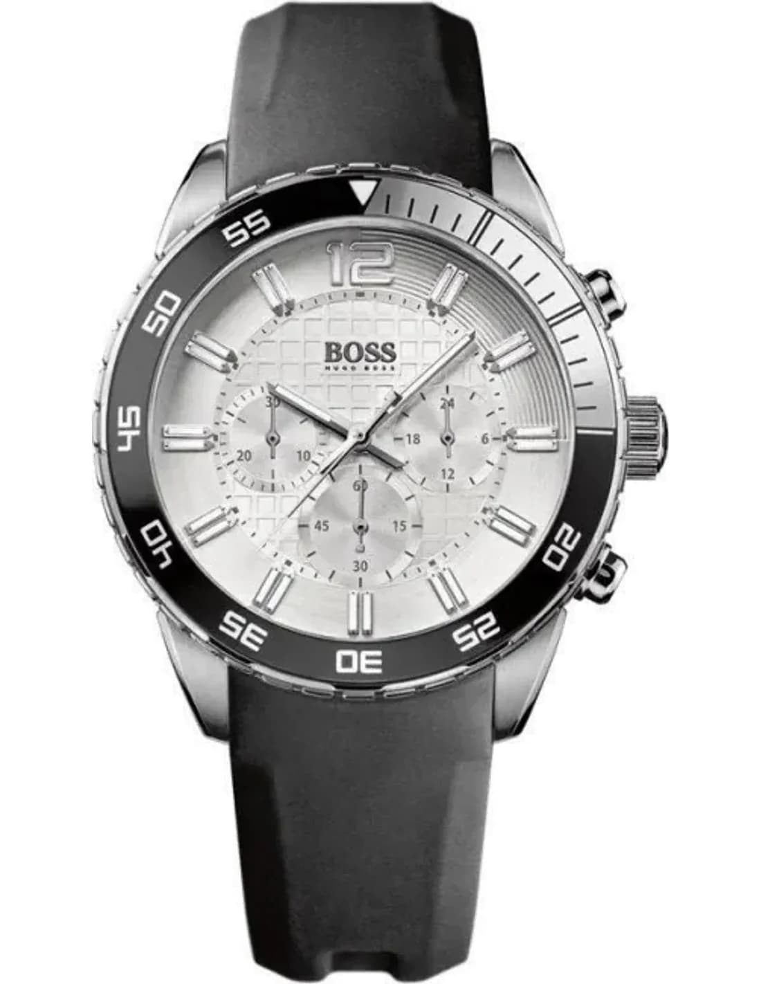 Hugo Boss 1512805 vue de côté, bracelet silicone