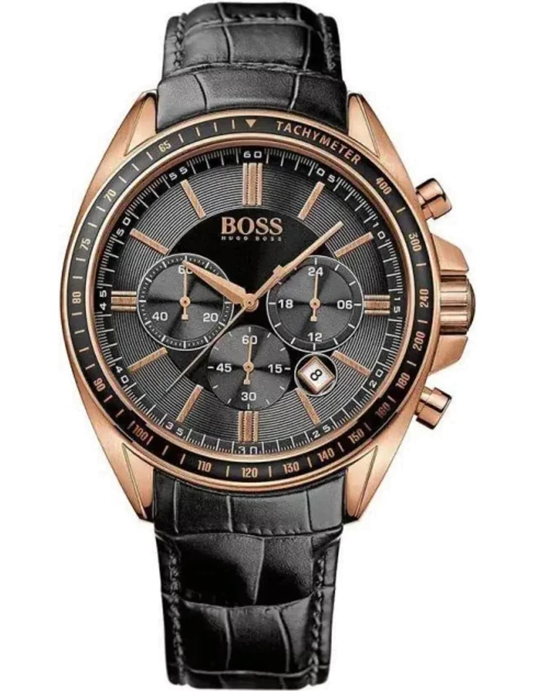 Hugo Boss 1513092 vue de côté, bracelet cuir