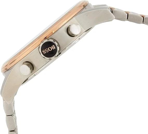 Gros plan sur le cadran argent de la Hugo Boss 1513385