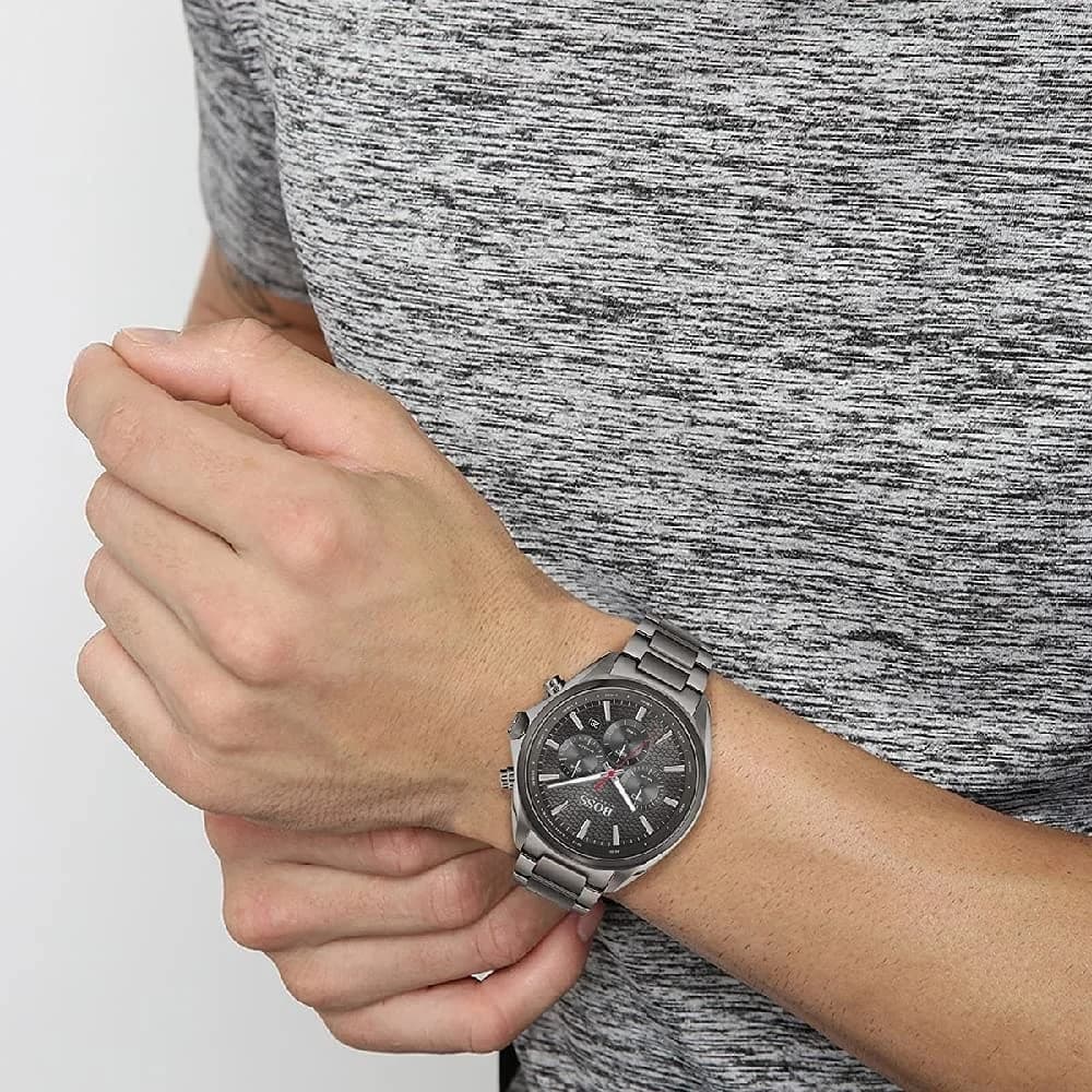 Hugo Boss Distinct Chrono 1513858 Anthracite Chronograph Men's Watch vue 5