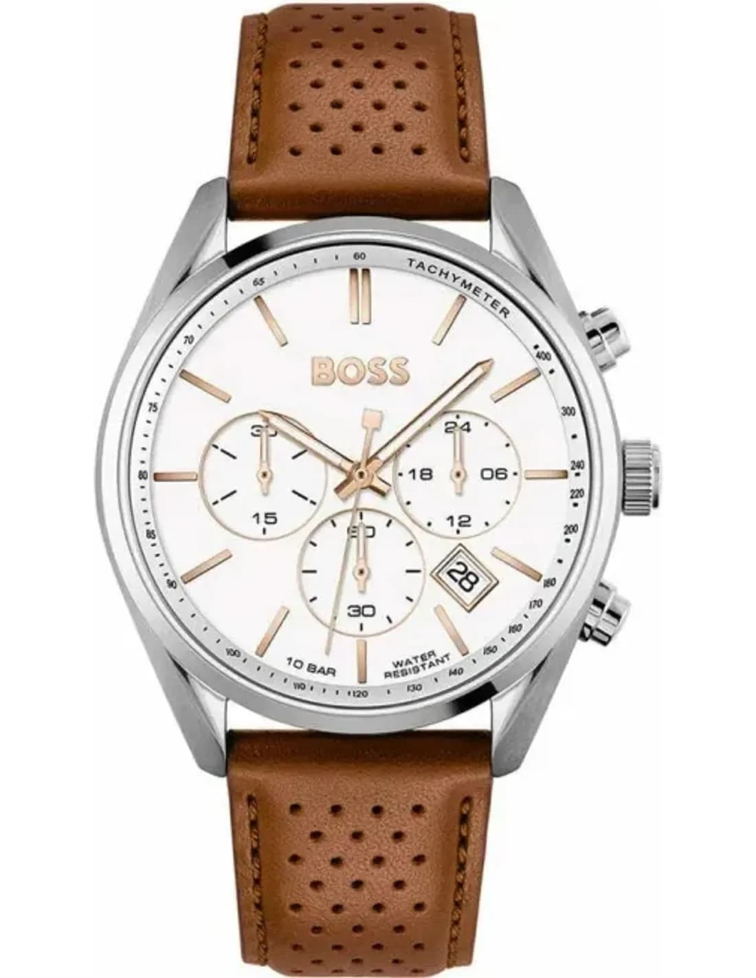 Hugo Boss 1513879 vue de côté, bracelet cuir