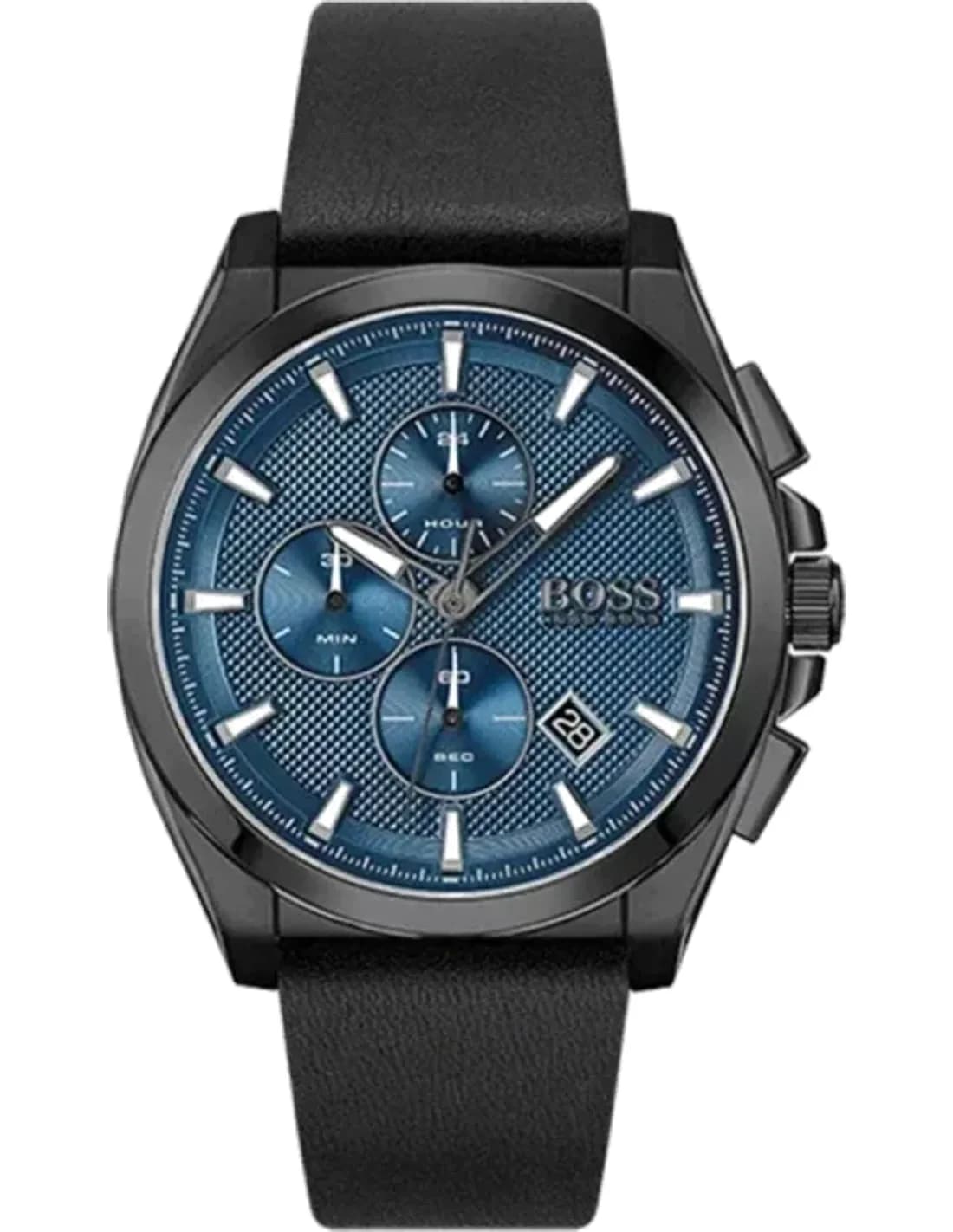 Hugo Boss 1513883 vue de côté, bracelet cuir
