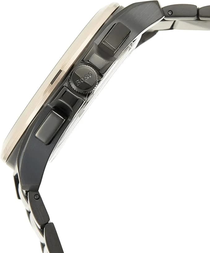 Montre Homme Hugo Boss Grandmaster 1513885 chronographe noir et or rose vue 3