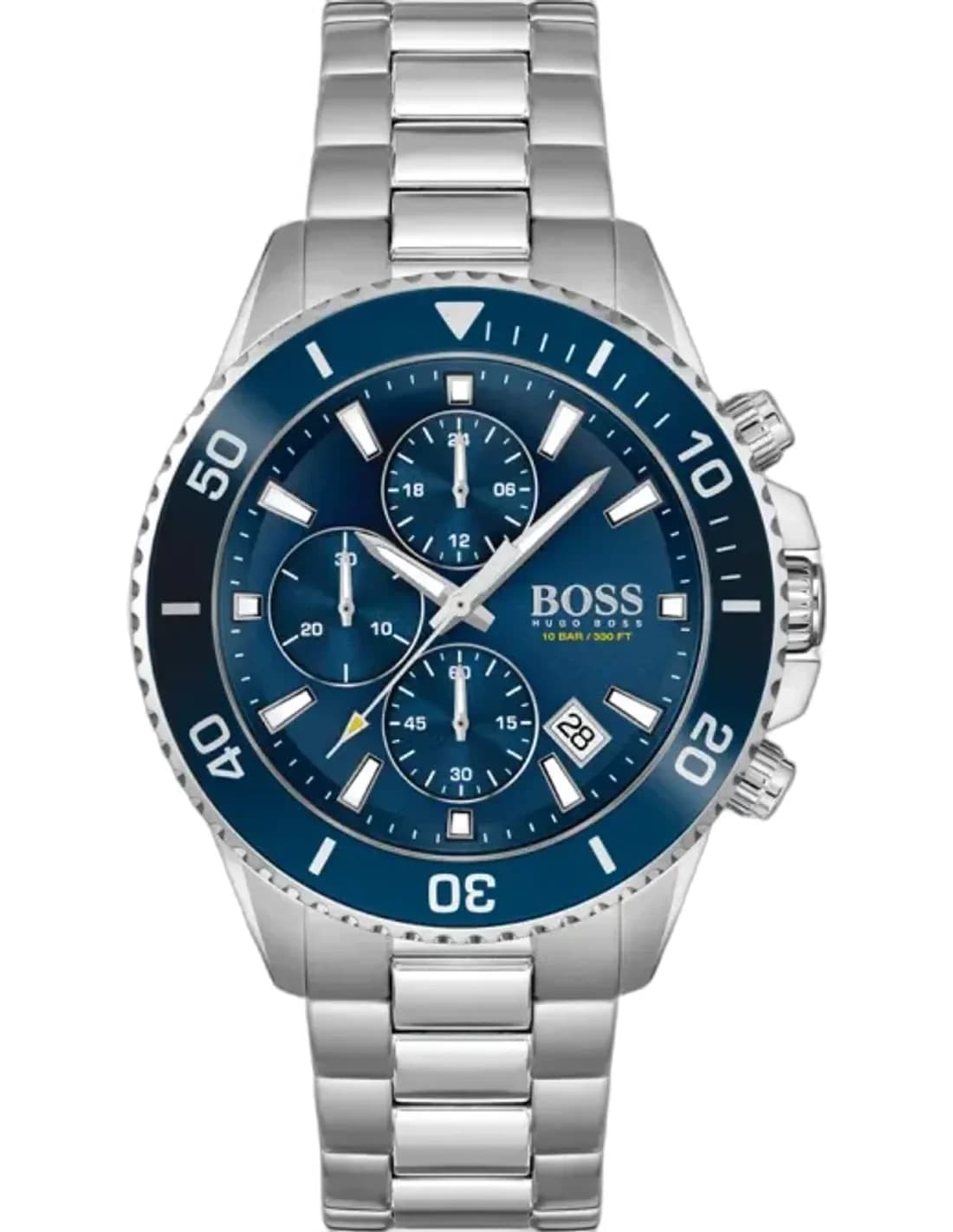 Hugo Boss 1513907 vue de côté, bracelet acier