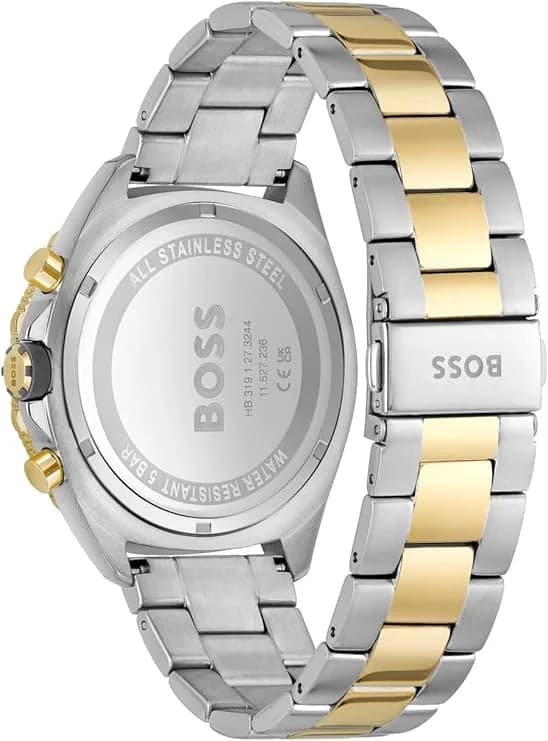 Montre Hugo Boss Energy 1513974 homme bicolore, bracelet Maillons acier vue 3