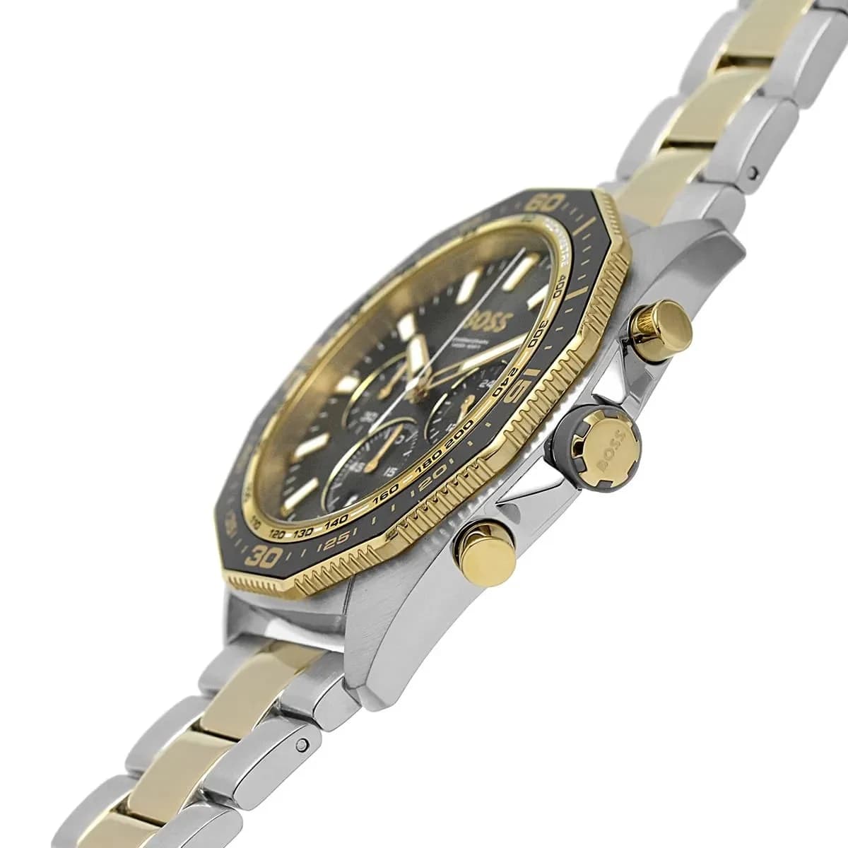 Montre Hugo Boss Energy 1513974 homme bicolore, bracelet Maillons acier vue 4