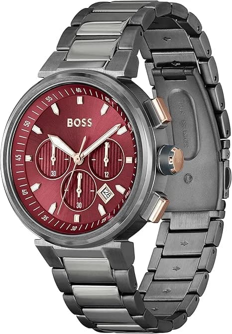 Hugo Boss 1514000 vue de côté, bracelet acier