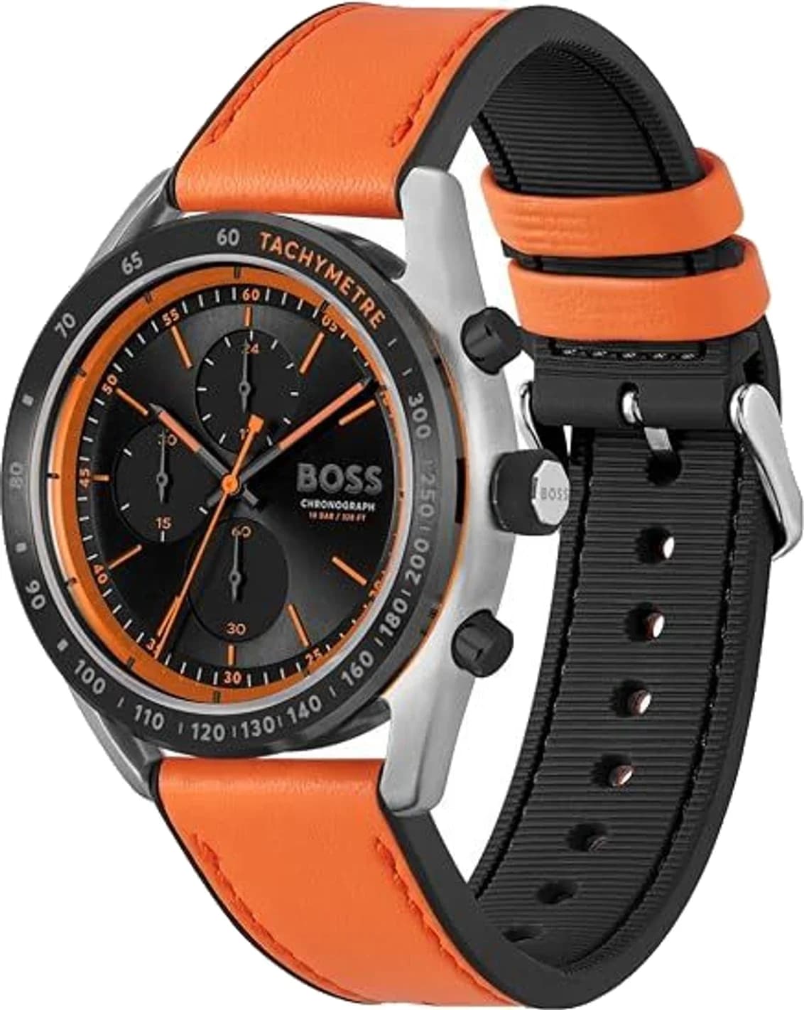 Hugo Boss 1514025 vue de côté, bracelet cuir