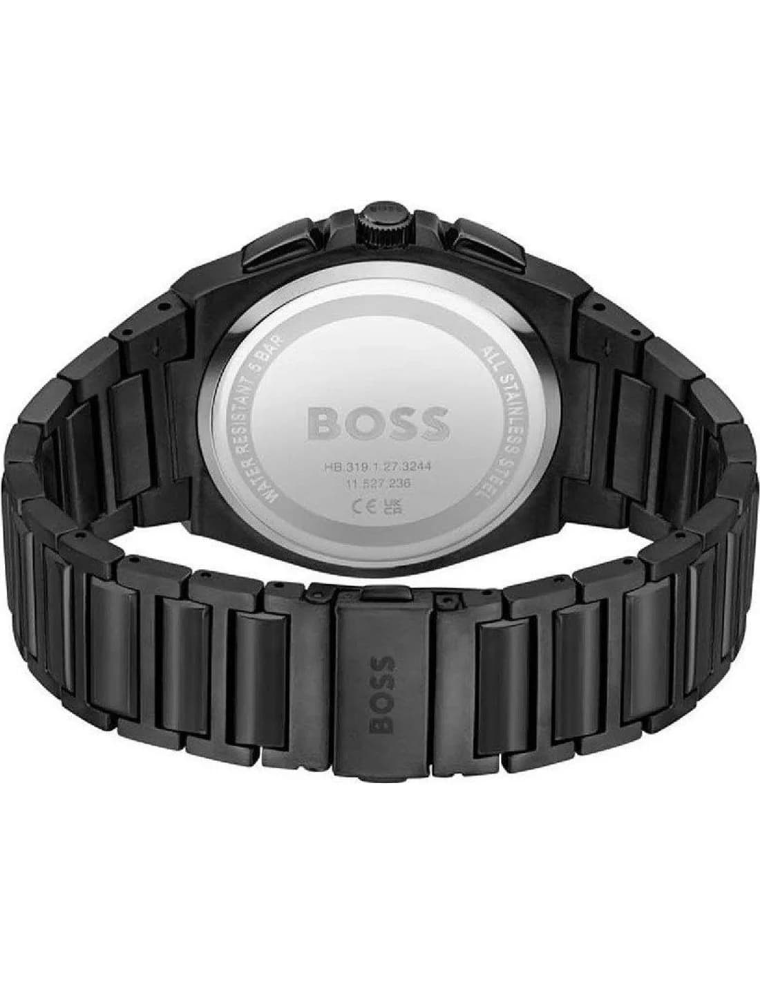 Hugo Boss Steer 1514068 men's black watch, maillons acier strap vue 4