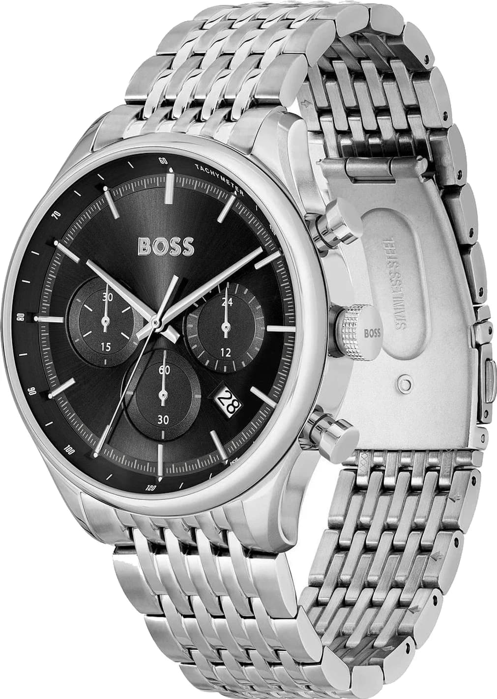 Hugo Boss 1514082 côté fond de boîtier argent